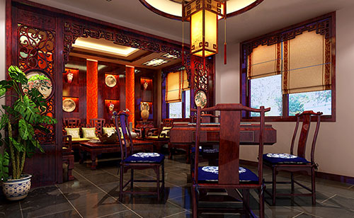 阿荣古典中式风格茶楼包间设计装修效果图
